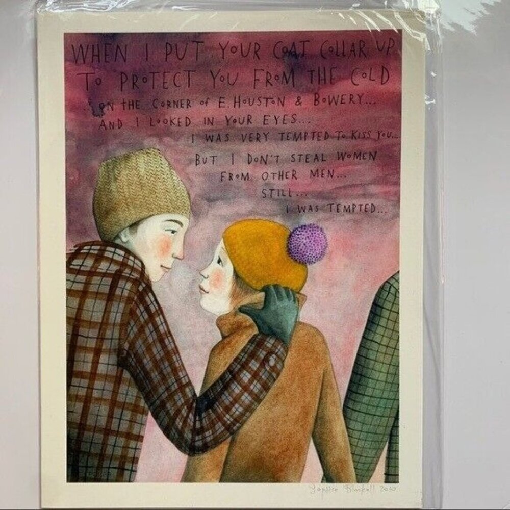 Sophie Blackall's When I Put Your Coat Collar Up Art Print, Signed, 2010